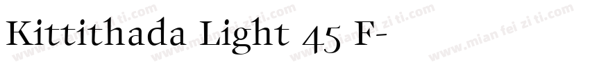 Kittithada Light 45 F字体转换